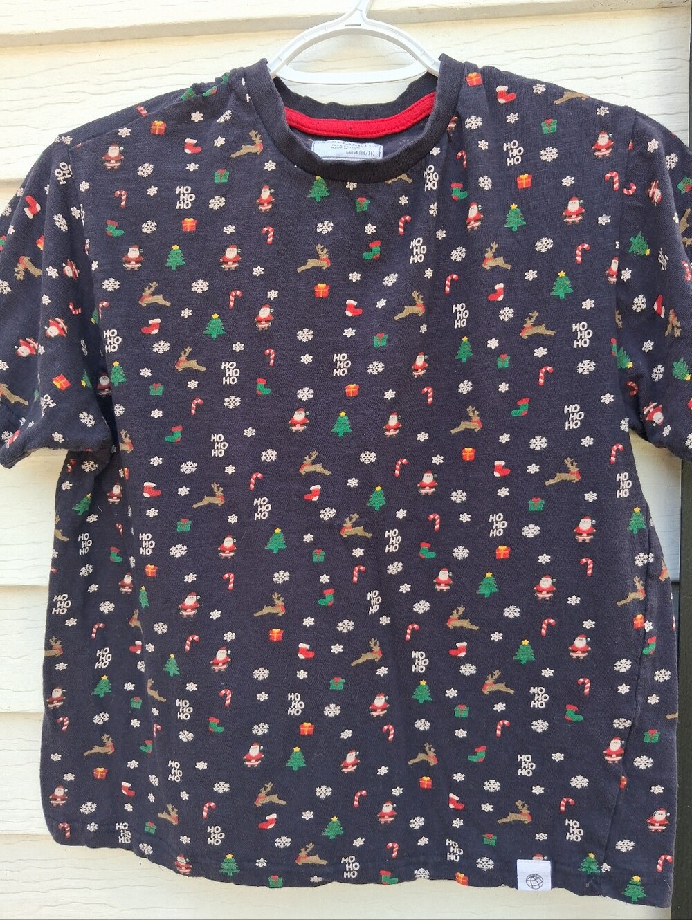 Free Planet Navy Short-Sleeve Tee with Holiday Icons